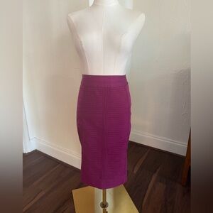 White House Suede Fuchsia Pencil Skirt